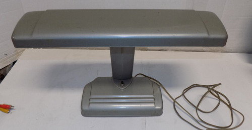 Vtg industrial lamp silver - industrial, co